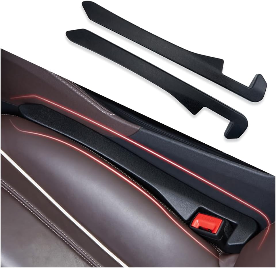 2PCS Car Seat Gap Filler - Car Seat Gap Filler Organizer for Holding Phone,Key,Purse - Universal Car Gap Filler Fits Car Truck SUV Car Interior Accessories (Black