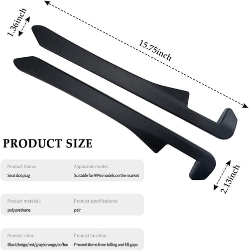 2PCS Car Seat Gap Filler - Car Seat Gap Filler Organizer for Holding Phone,Key,Purse - Universal Car Gap Filler Fits Car Truck SUV Car Interior Accessories (Black