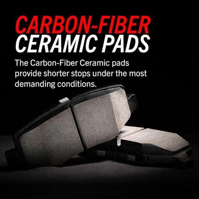 Power Stop Z26-1291 Front Z26 Street Warrior Carbon Fiber-Ceramic Brake Pads with Hardware