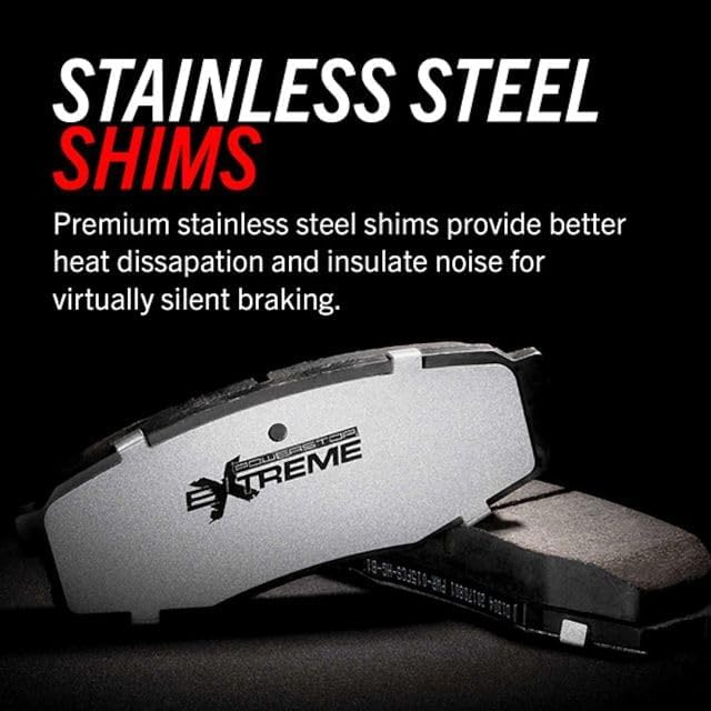 Power Stop Z26-1291 Front Z26 Street Warrior Carbon Fiber-Ceramic Brake Pads with Hardware